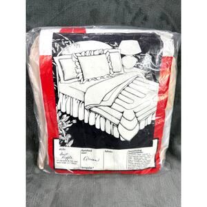 Meadowbrook J.P. Stevens Queen Dust Ruffle Bed Skirt Peach Vintage NOS Sealed